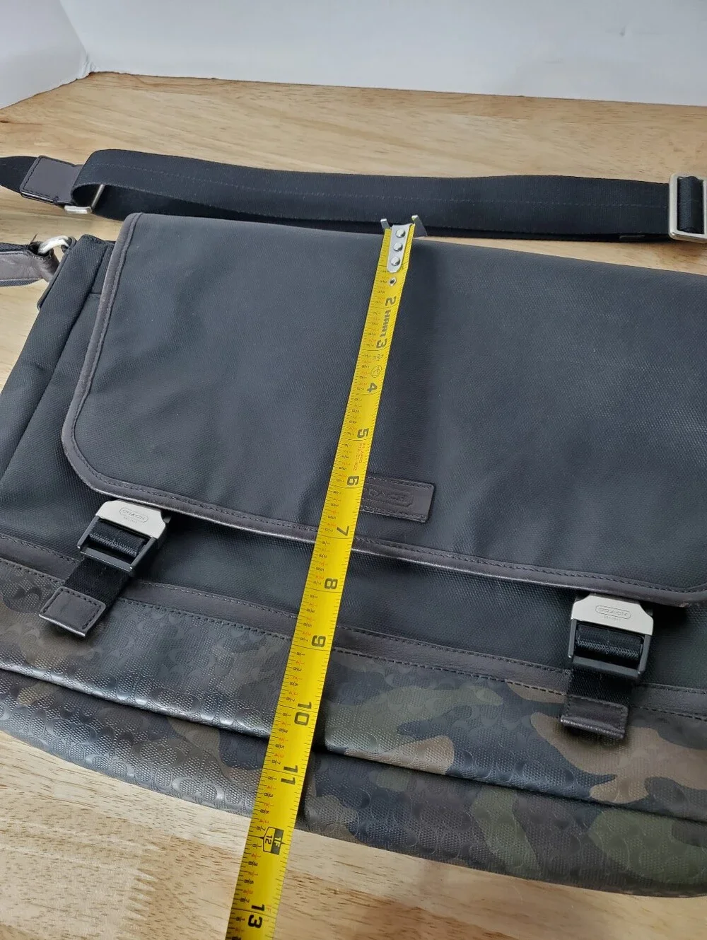 Coach Heritage Signature Messenger Bag Camo Black Mens F70941